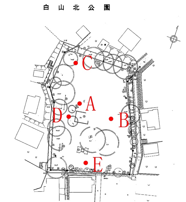 白山北公園測定地点