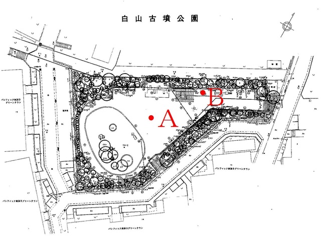 白山古墳公園測定地点