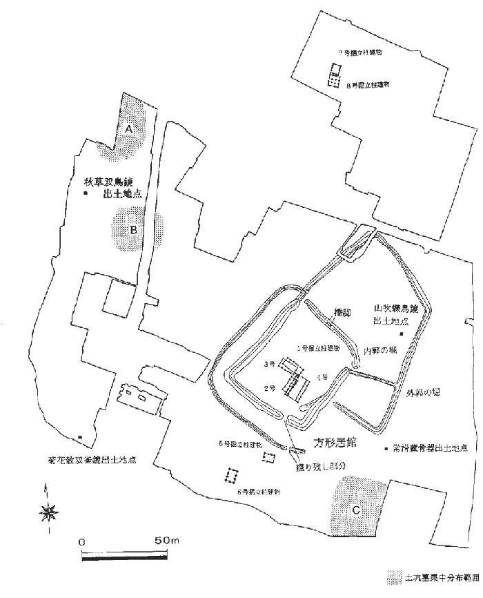 羽黒前遺跡中世遺構平面図