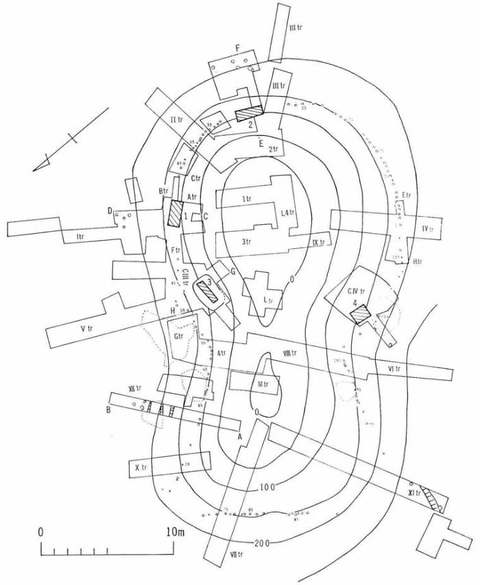 高野山1号墳の実測図