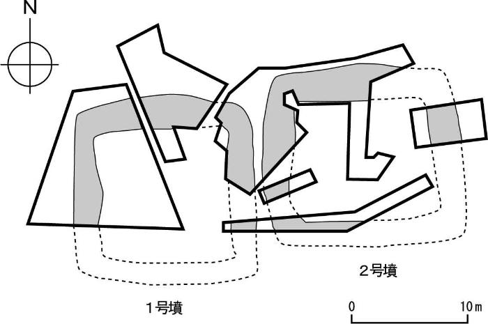 前原古墳群平面図