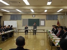 平成27年度第1回消防団本部役員・分団長会議で挨拶3