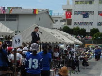 我孫子第一小学校運動会で挨拶3